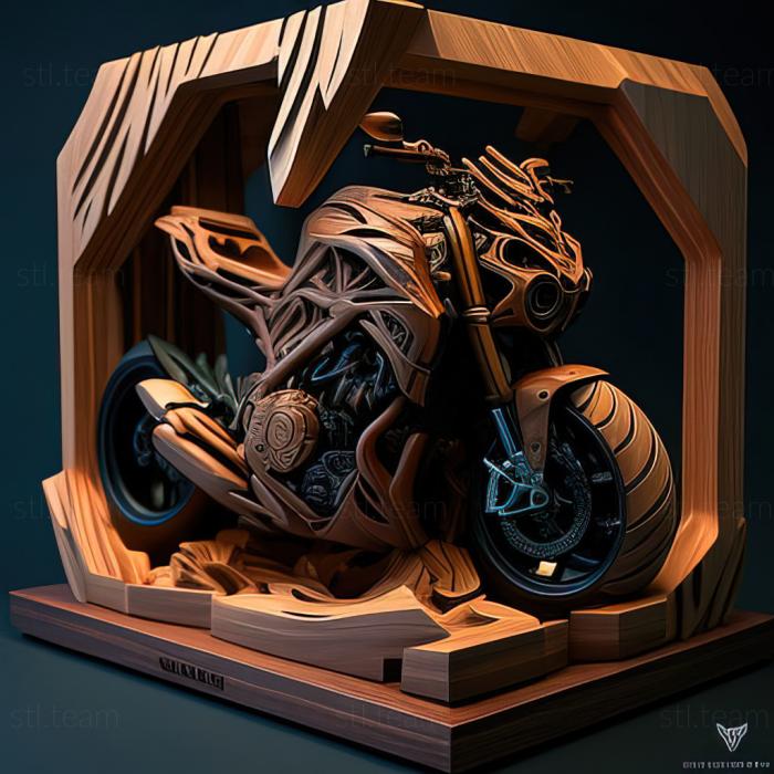 3D модель Мотоциклетная клетка Yamaha MT 07 (STL)